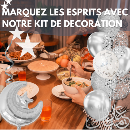 Kit Décoration Ramadan & Eid Mubarak – 34 Éléments | Or ou Argent | Décoration Complète Fête Aïd