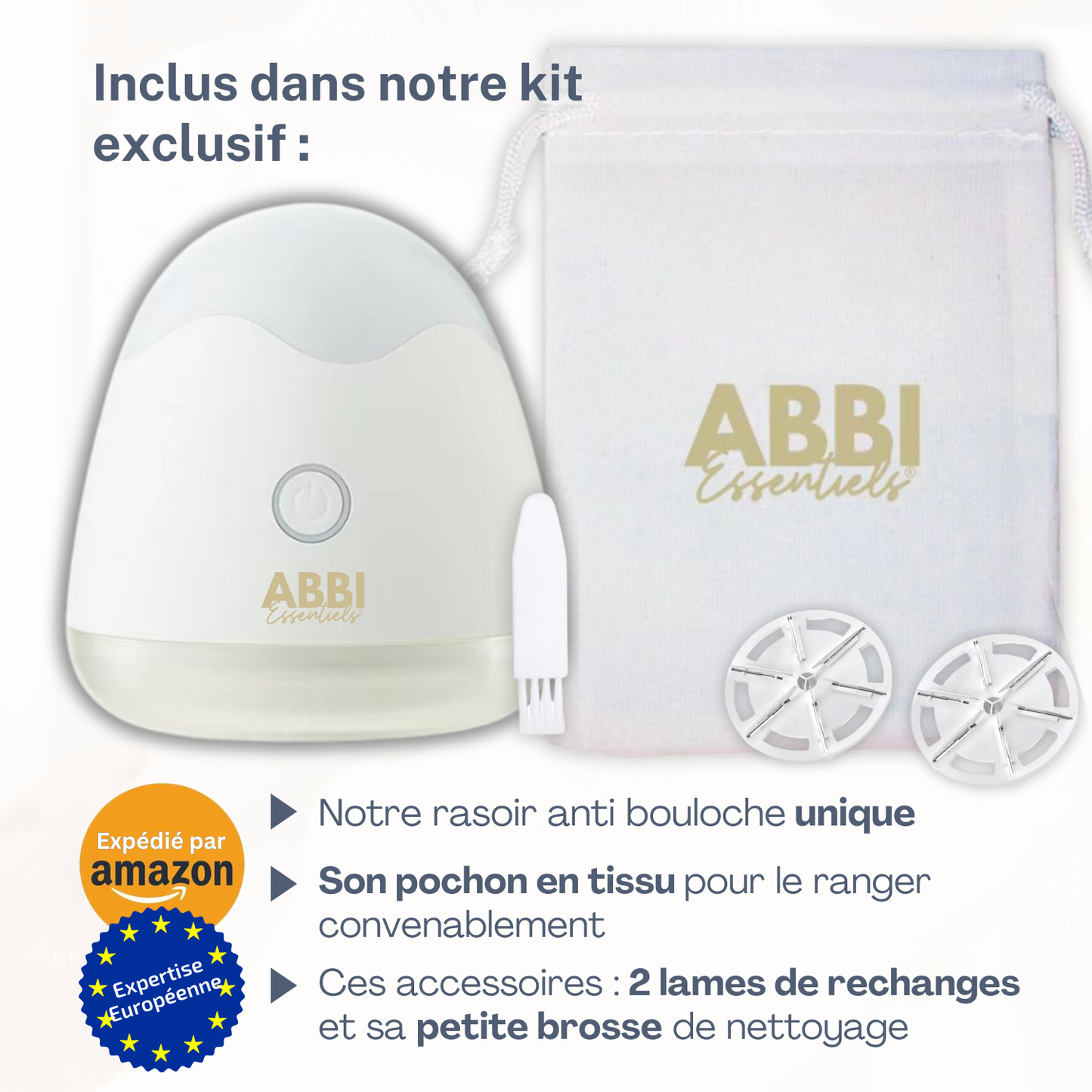 Rasoir Anti-Bouloche Rechargeable USB  ABBI Essentiels