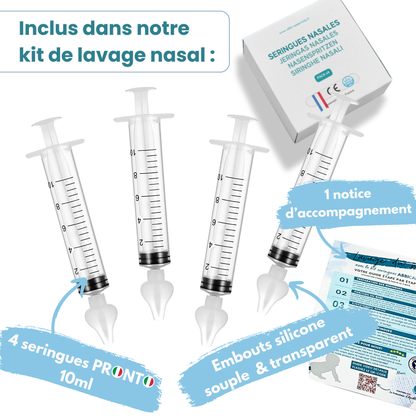 Seringues Nasales Bébé 10ml ABBICARE – x4 pièces [KIT ECO]