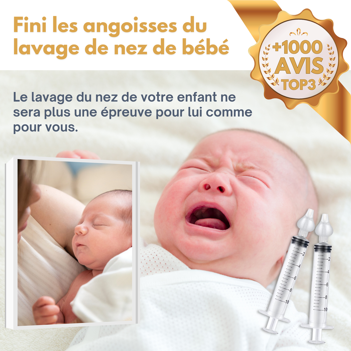 Seringues Nasales Bébé 10ml ABBICARE – x4 pièces [KIT ECO]