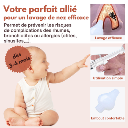 Seringues Nasales Bébé 10ml ABBICARE – x4 pièces [KIT ECO]