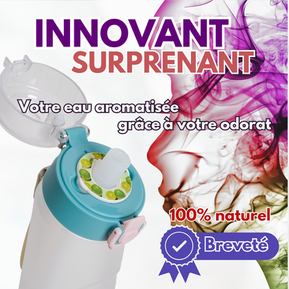 Gourde ABBISENSE AIR 750ml – Bouteille Tritan sans BPA + 6 dosettes saveur fruitée – Eau sans sucre