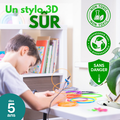 Stylo 3D Basse Température | Sécurisé Enfant | ABBICREA