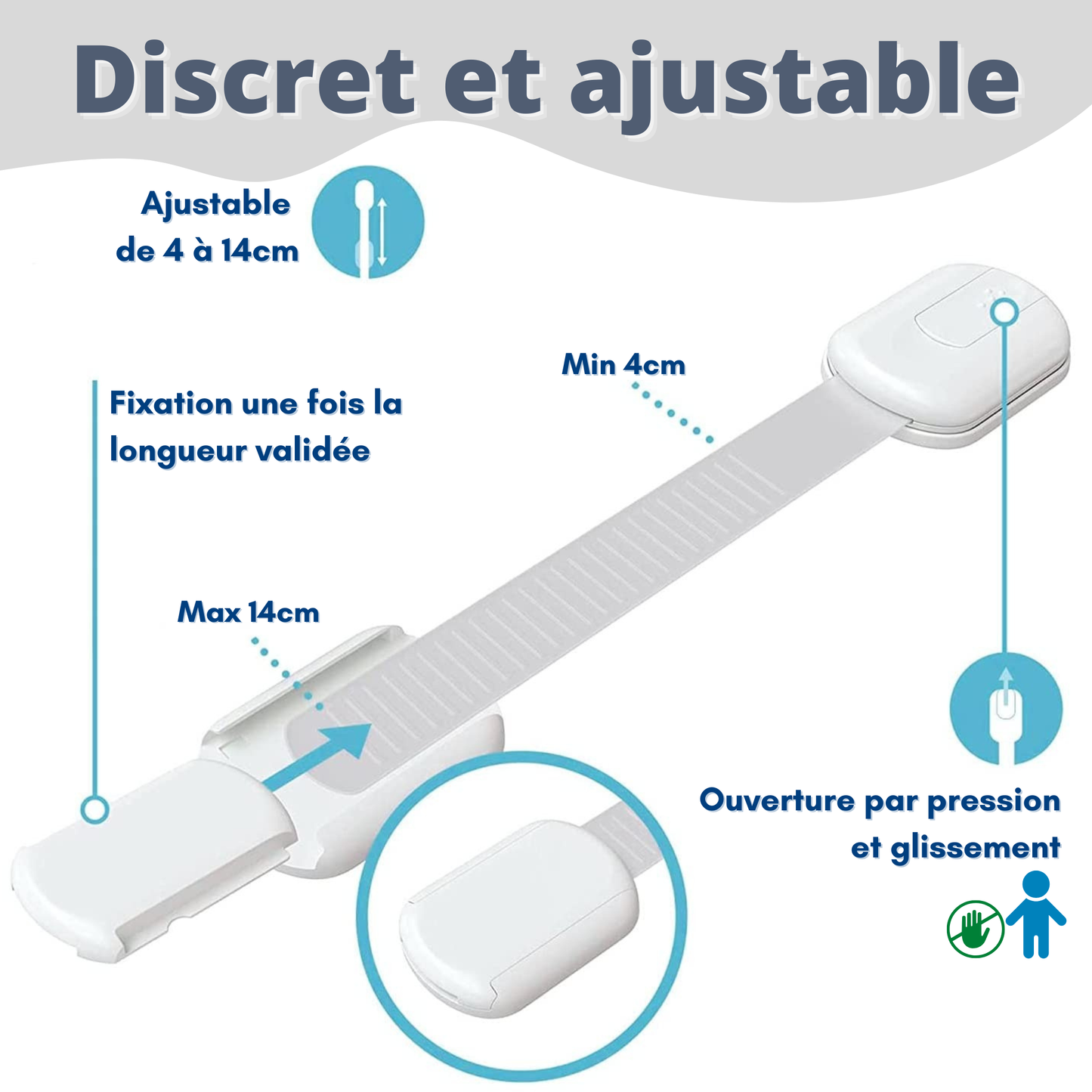 Bloque Porte Sécurité Bébé – Kit Sécurité Enfant 8 ou 14 Pièces